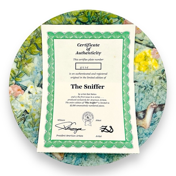 Collectors Plate Zoe’s Cats Plates Sniffer & Tarzan by Zoe Stokes - Picture 7 of 8